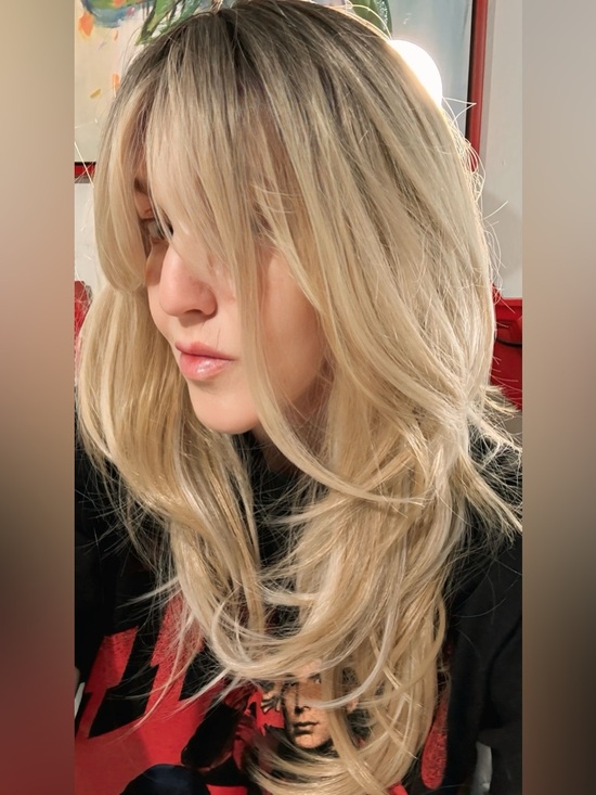 Jon Renau Other - Blonde long layered wig with curtain bangs.